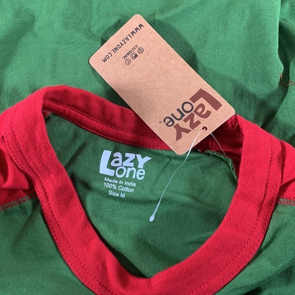 LazyOne Mens Christmas Holiday Pajama Tee Shirt | Rudolph Lights Out - Medium - Picture 5 of 7